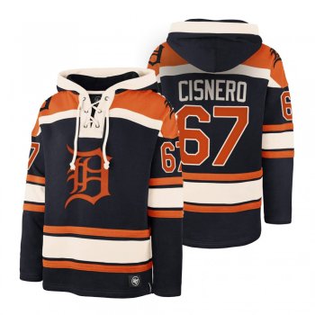 Detroit Tigers Jose Cisnero Black Legacy Vintage Hockey Lacer Hoodie