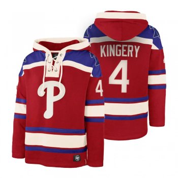 Philadelphia Phillies Scott Kingery Red Legacy Vintage Hockey Lacer Hoodie