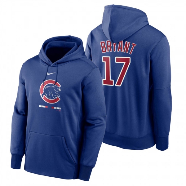 Chicago Cubs Kris Bryant Royal Legacy Performance Pullover Hoodie