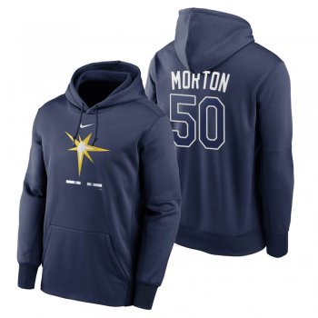 Tampa Bay Rays Charlie Morton Navy Legacy Performance Pullover Hoodie