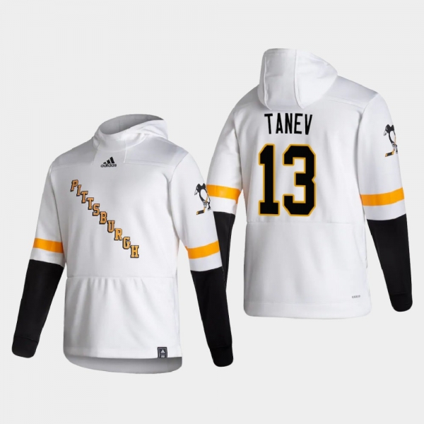 Men's HoodieMen's Pittsburgh Penguins Brandon Tanev #13 2021 Reverse Retro Authentic Pullover Special Edition White Hoodie