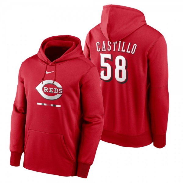 Cincinnati Reds Luis Castillo Red Legacy Performance Pullover Hoodie