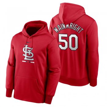 St. Louis Cardinals Adam Wainwright Red Legacy Performance Pullover Hoodie