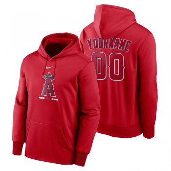 Los Angeles Angels Custom Red Legacy Performance Pullover Hoodie