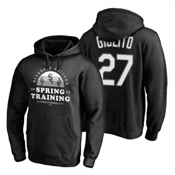 Chicago White Sox Lucas Giolito Black 2021 Spring Training Upper Decker Pullover Hoodie