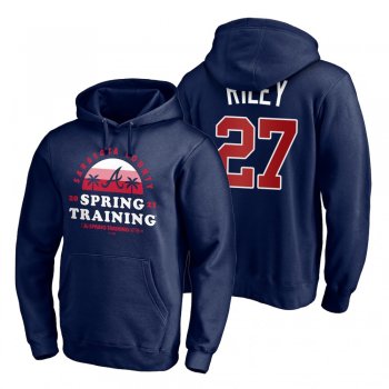 Atlanta Braves Austin Riley Navy 2021 Spring Training Upper Decker Pullover Hoodie