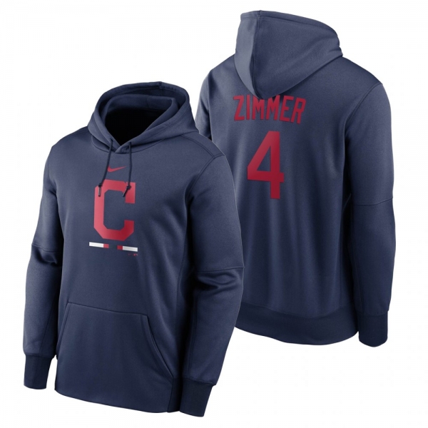 Cleveland Indians Bradley Zimmer Navy Legacy Performance Pullover Hoodie