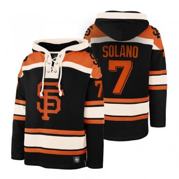 San Francisco Giants Donovan Solano Black Legacy Vintage Hockey Lacer Hoodie