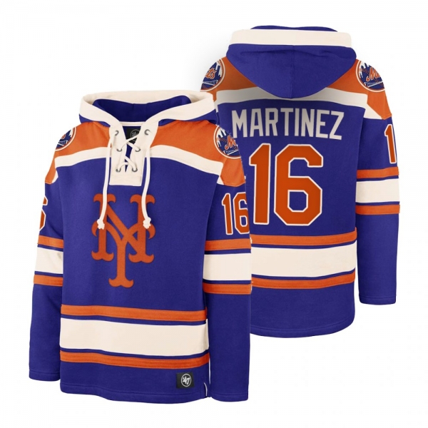 New York Mets Jose Martinez Royal Legacy Vintage Hockey Lacer Hoodie