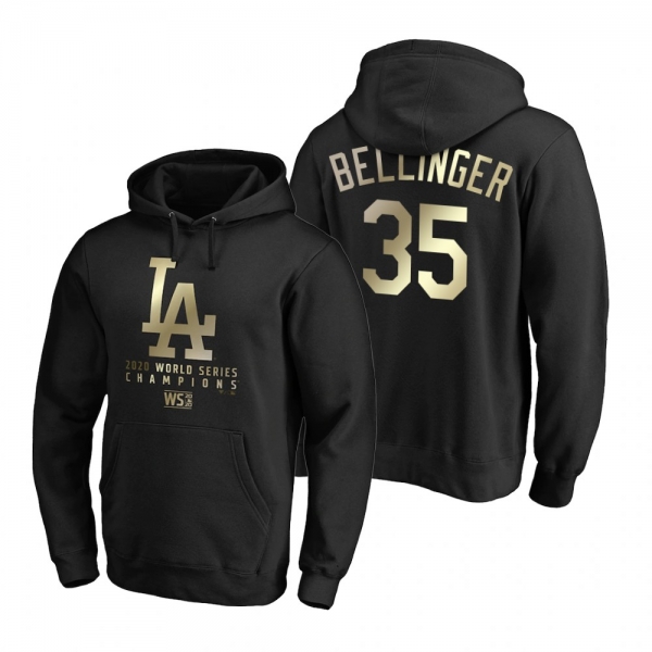 Los Angeles Dodgers Cody Bellinger Black 2020 World Series Champions Parade Pullover Hoodie