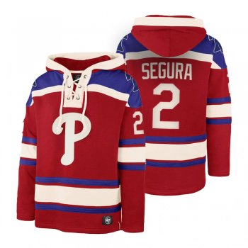 Philadelphia Phillies Jean Segura Red Legacy Vintage Hockey Lacer Hoodie