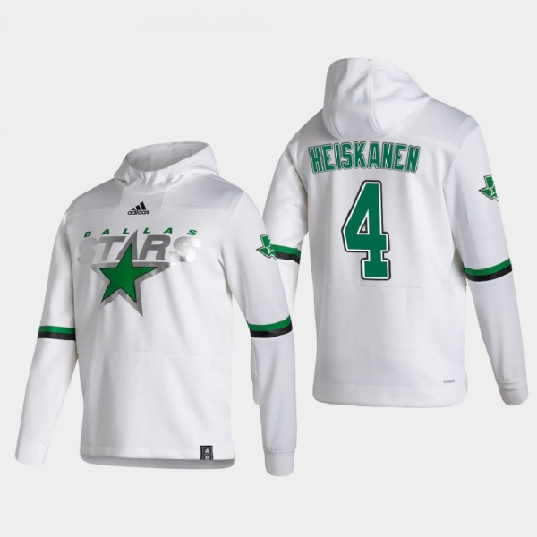 Men's HoodieMen's Dallas Stars Miro Heiskanen #4 2021 Reverse Retro Authentic Pullover White Hoodie