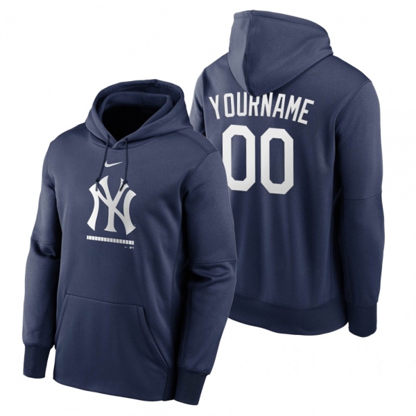 New York Yankees Custom Navy Legacy Performance Pullover Hoodie