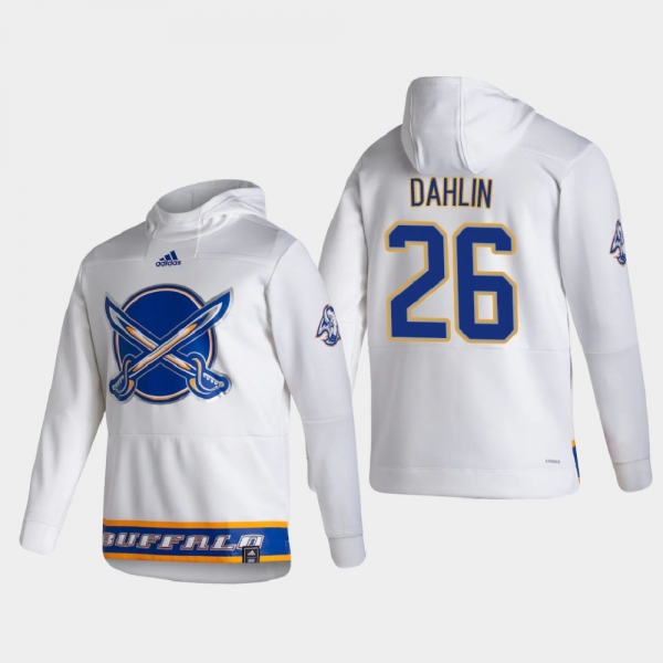 Men's Buffalo Sabres Rasmus Dahlin #26 2021 Reverse Retro Authentic Pullover Special Edition White Hoodie