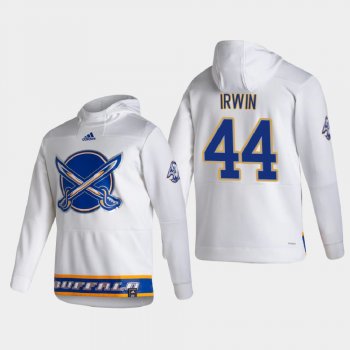 Men's HoodieMen's Buffalo Sabres Matt Irwin #44 2021 Reverse Retro Authentic Pullover Special Edition White Hoodie