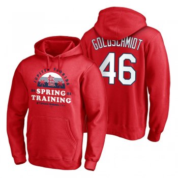 St. Louis Cardinals Paul Goldschmidt Red 2021 Spring Training Upper Decker Pullover Hoodie