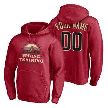 Arizona Diamondbacks Custom Red 2021 Spring Training Upper Decker Pullover Hoodie