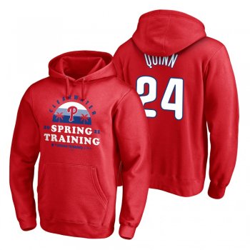 Philadelphia Phillies Roman Quinn Red 2021 Spring Training Upper Decker Pullover Hoodie