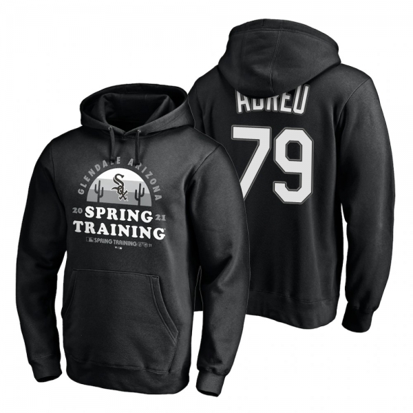 Chicago White Sox Jose Abreu Black 2021 Spring Training Upper Decker Pullover Hoodie