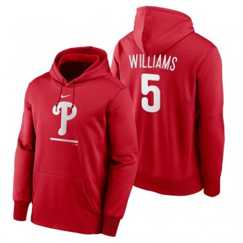 Philadelphia Phillies Nick Williams Red Legacy Performance Pullover Hoodie