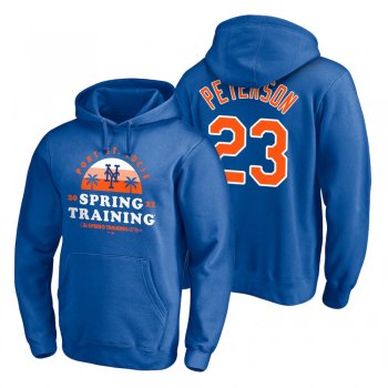 New York Mets David Peterson Royal 2021 Spring Training Upper Decker Pullover Hoodie