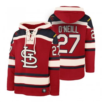 St. Louis Cardinals Tyler O'Neill Red Legacy Vintage Hockey Lacer Hoodie