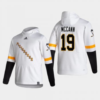 Men's Pittsburgh Penguins Jared McCann #19 2021 Reverse Retro Authentic Pullover Special Edition White Hoodie