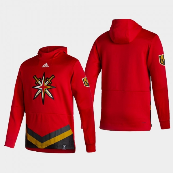 Men's Vegas Golden Knights Red 2021 Reverse Retro Authentic Pullover Special Edition Hoodie