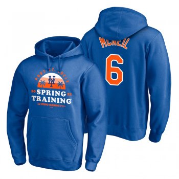 New York Mets Jeff McNeil Royal 2021 Spring Training Upper Decker Pullover Hoodie