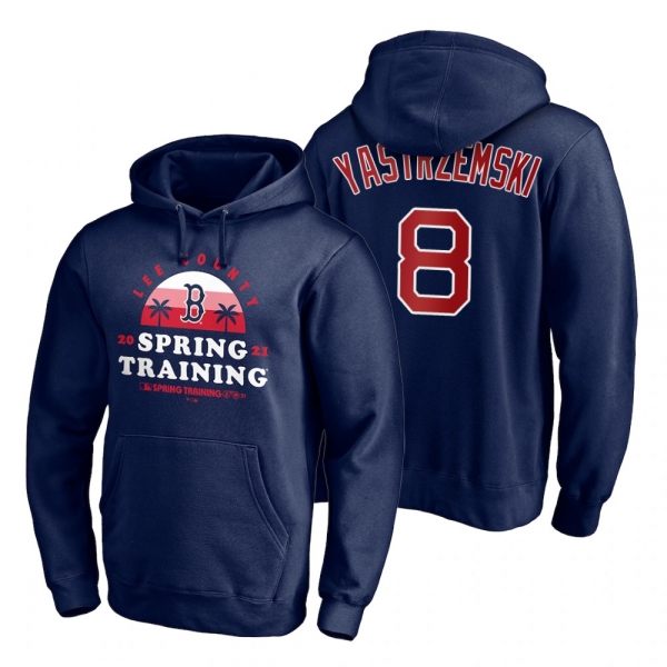 Boston Red Sox Carl Yastrzemski Navy 2021 Spring Training Upper Decker Pullover Hoodie