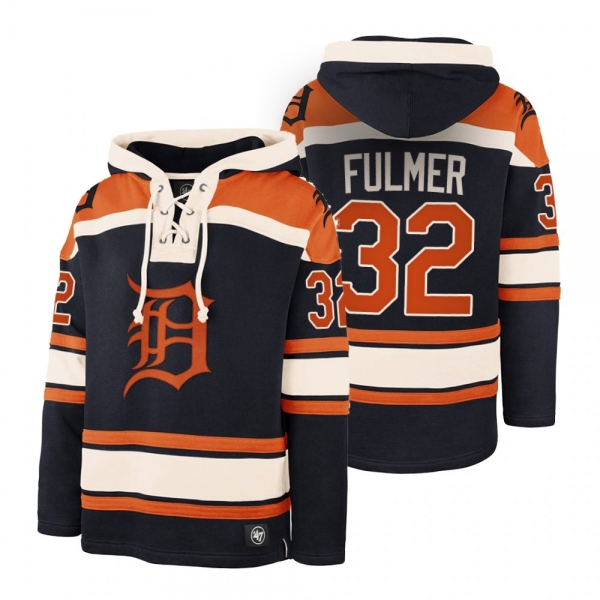 Detroit Tigers Michael Fulmer Black Legacy Vintage Hockey Lacer Hoodie