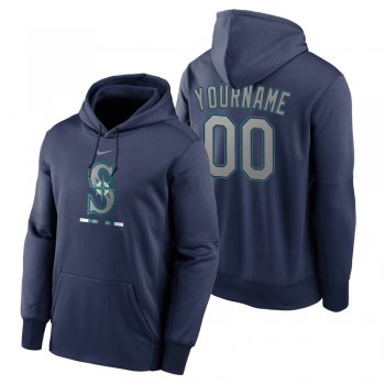 Seattle Mariners Custom Navy Legacy Performance Pullover Hoodie