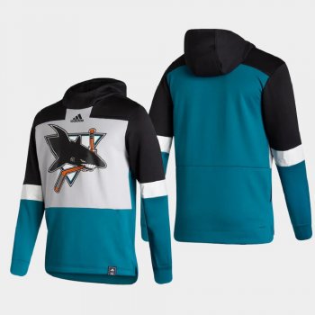 Men's HoodieMen's San Jose Sharks Gray 2021 Reverse Retro Authentic Pullover Special Edition Hoodie