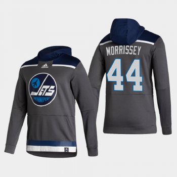 Men's Winnipeg Jets Josh Morrissey #44 2021 Reverse Retro Authentic Pullover Special Edition Gray Hoodie