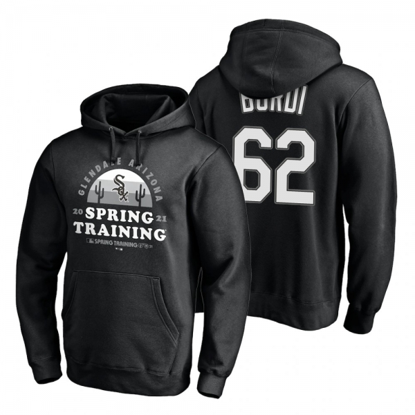 Chicago White Sox Zack Burdi Black 2021 Spring Training Upper Decker Pullover Hoodie