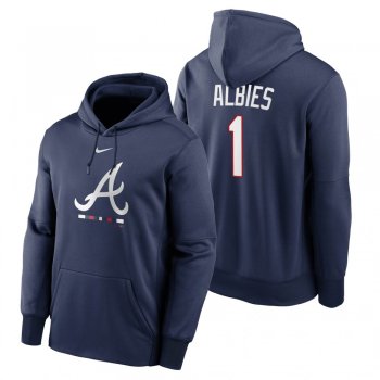 Atlanta Braves Ozzie Albies Navy Legacy Performance Pullover Hoodie