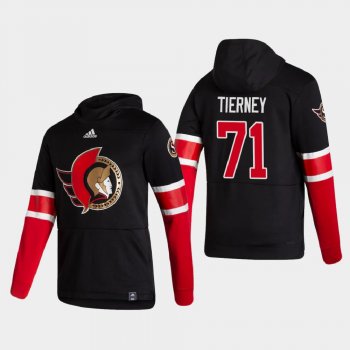 Men's Ottawa Senators Chris Tierney #71 2021 Reverse Retro Authentic Pullover Special Edition Black Hoodie