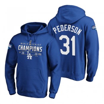 Los Angeles Dodgers Joc Pederson Royal 2020 World Series Champions Lock Room Hoodie