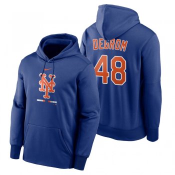 New York Mets Jacob deGrom Royal Legacy Performance Pullover Hoodie