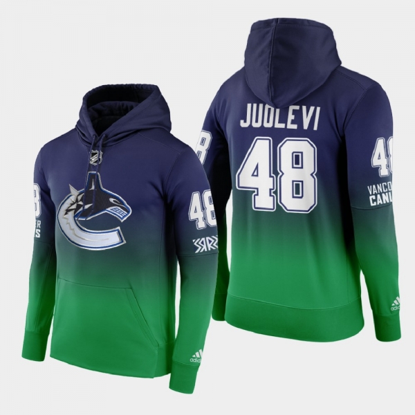 Vancouver Canucks Olli Juolevi #48 2021 Reverse Retro Pullover Green Hoodie