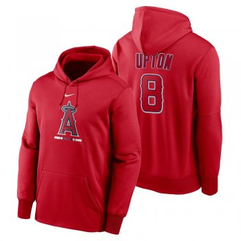 Los Angeles Angels Justin Upton Red Legacy Performance Pullover Hoodie