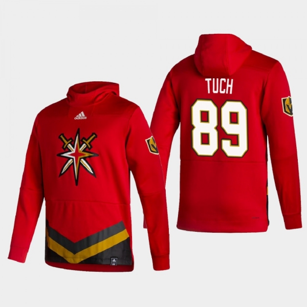 Men's Vegas Golden Knights Alex Tuch #89 2021 Reverse Retro Authentic Pullover Special Edition Red Hoodie