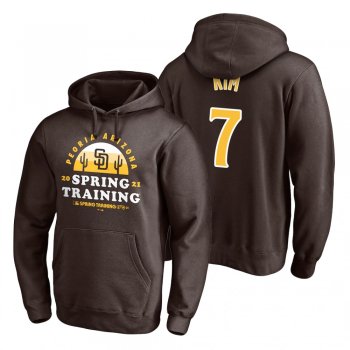 San Diego Padres Ha-Seong Kim Brown 2021 Spring Training Upper Decker Pullover Hoodie