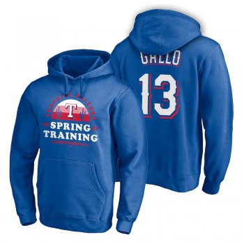 Texas Rangers Joey Gallo Royal 2021 Spring Training Upper Decker Pullover Hoodie