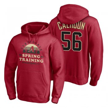 Arizona Diamondbacks Kole Calhoun Red 2021 Spring Training Upper Decker Pullover Hoodie