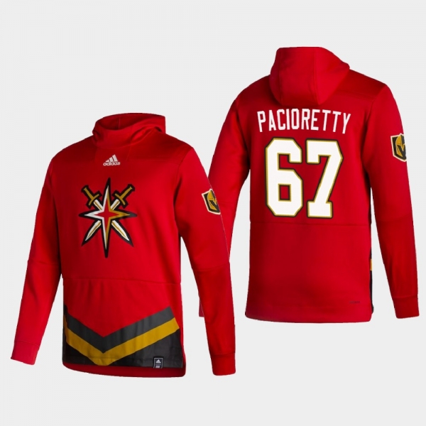 Men's Vegas Golden Knights Max Pacioretty #67 2021 Reverse Retro Authentic Pullover Special Edition Red Hoodie