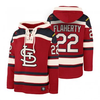 St. Louis Cardinals Jack Flaherty Red Legacy Vintage Hockey Lacer Hoodie