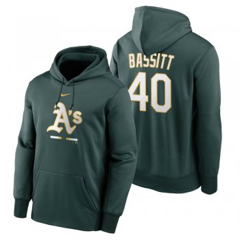 Oakland Athletics Chris Bassitt Green Legacy Performance Pullover Hoodie