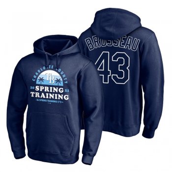 Tampa Bay Rays Mike Brosseau Red 2021 Spring Training Upper Decker Pullover Hoodie