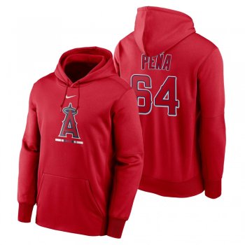 Los Angeles Angels Felix Pena Red Legacy Performance Pullover Hoodie